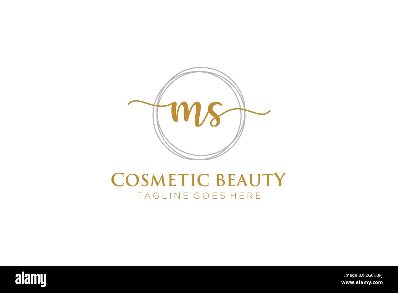 MS feminine Logo Schönheit Monogramm und eleganten Logo-Design, Handschrift Logo der ursprünglichen Signatur, Hochzeit, Mode, Blumen und botanischen mit kreativen Stock Vektor
