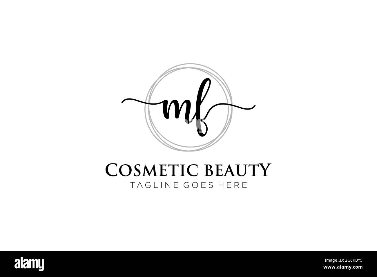 MF feminine Logo Schönheit Monogramm und eleganten Logo-Design, Handschrift Logo der ursprünglichen Signatur, Hochzeit, Mode, Blumen und botanischen mit kreativen Stock Vektor