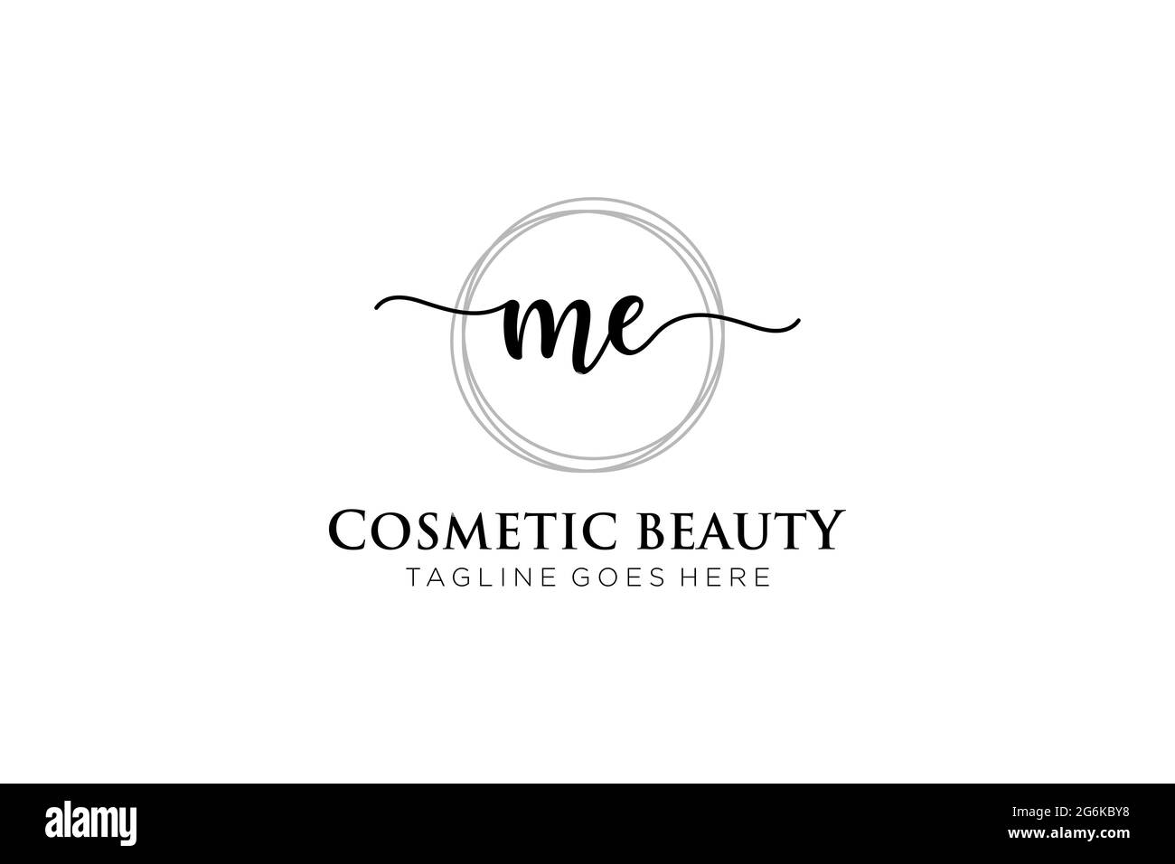 ME feminine Logo Schönheit Monogramm und elegantes Logo-Design, Handschrift Logo der ursprünglichen Signatur, Hochzeit, Mode, Blumen und botanischen mit kreativen Stock Vektor