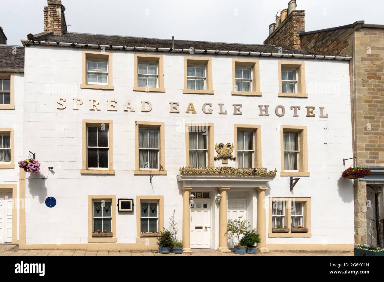 Das Spread Eagle Hotel in Jedburgh, Scottish Borders, Schottland, Großbritannien Stockfoto