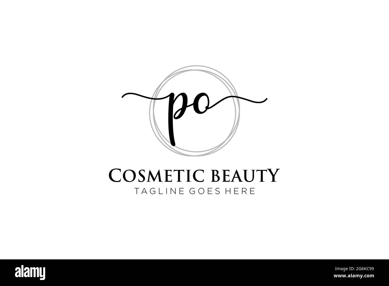 Po feminine Logo Schönheit Monogramm und elegantes Logo-Design, Handschrift Logo der ursprünglichen Signatur, Hochzeit, Mode, Blumen und botanischen mit kreativen Stock Vektor