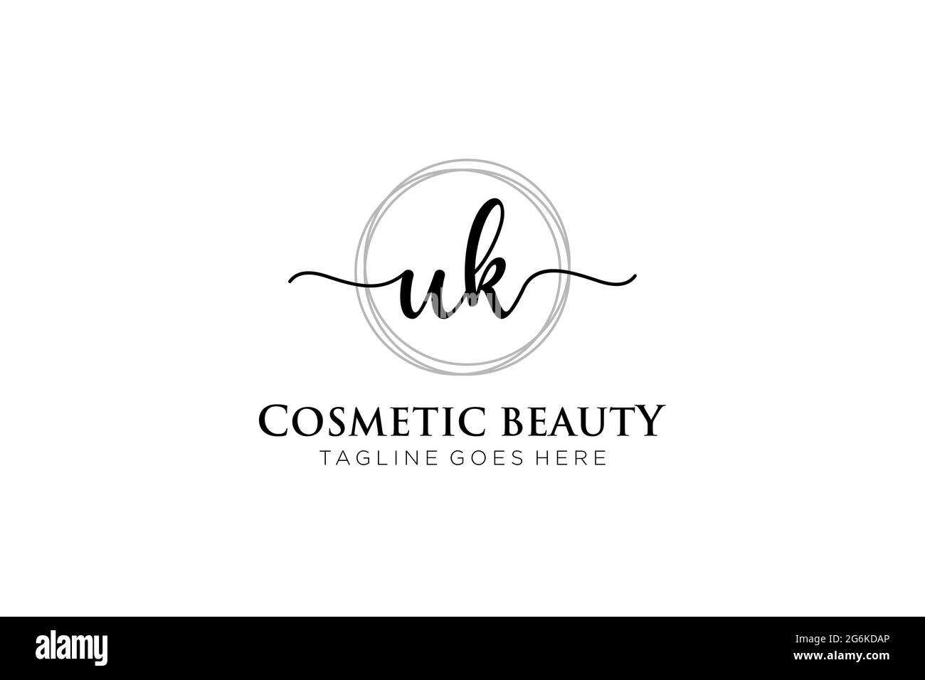 UK feminine Logo Schönheit Monogramm und elegantes Logo-Design, Handschrift Logo der ursprünglichen Signatur, Hochzeit, Mode, Blumen und botanischen mit kreativen Stock Vektor