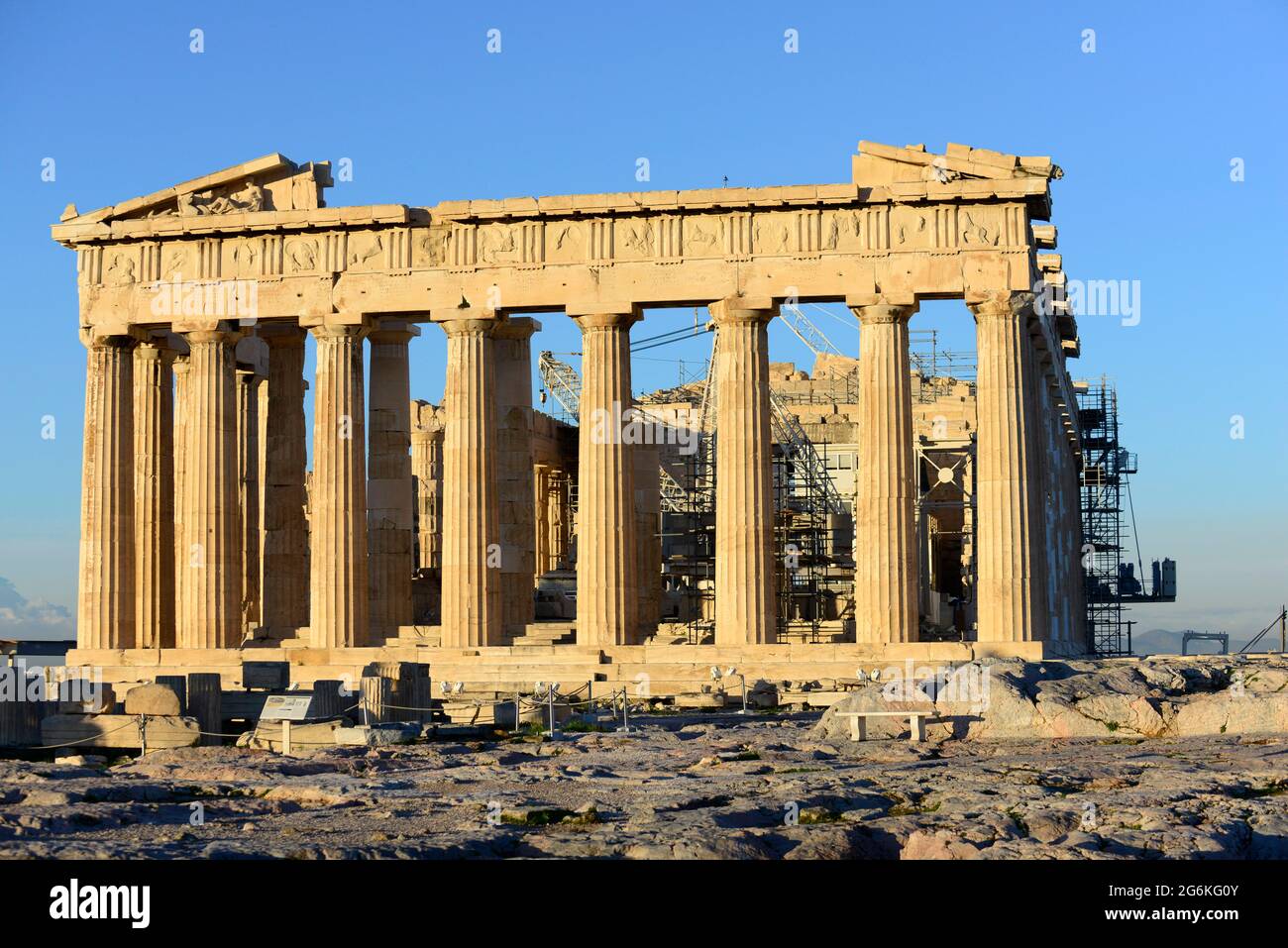 Der Parthenon auf der Akropolis in Athen. Stockfoto