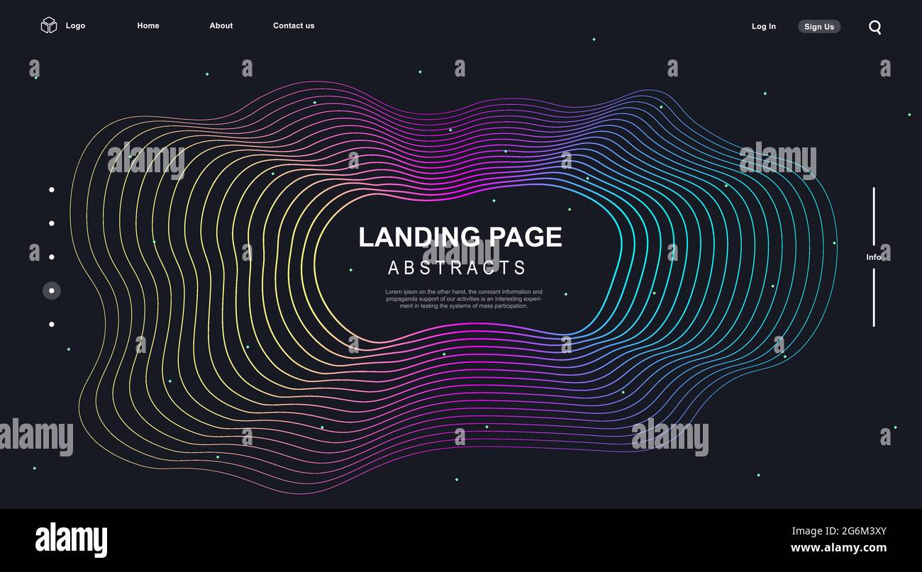 Abstraktes modernes grafisches Element. Bunte geometrische kreisförmige Linien Hintergrund. Dynamische farbige Formen und Wellen. Flüssige Zusammensetzung bilden. Steigung abs Stock Vektor