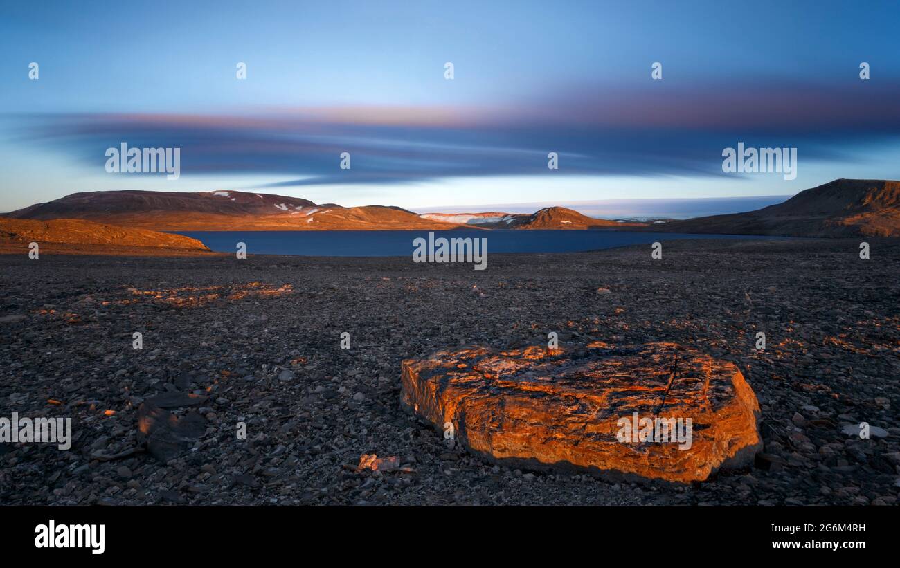 Landschaftsbilder Spitzbergen, Norwegen, Arktis Stockfoto