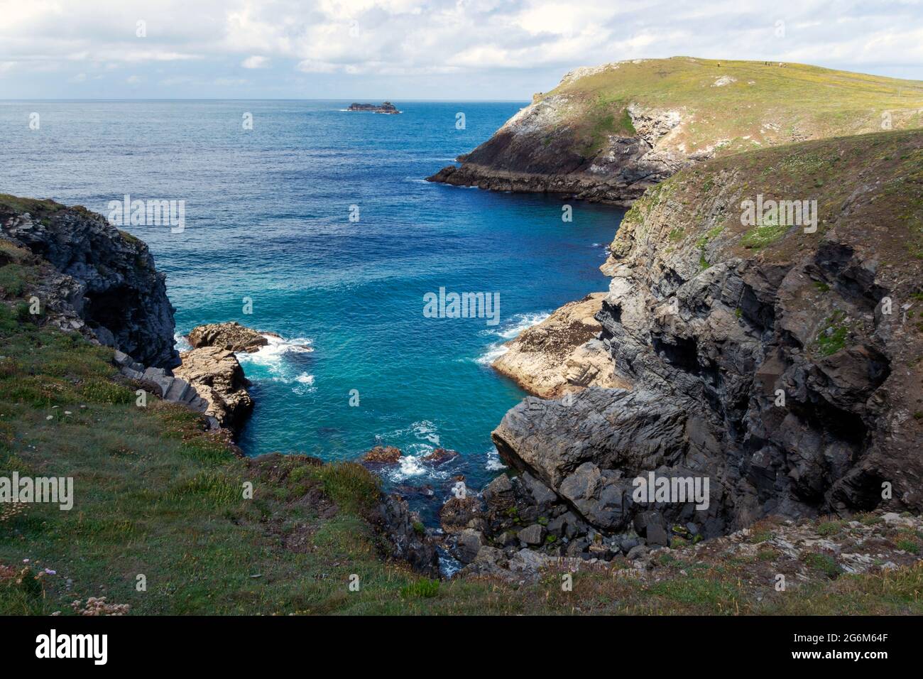 Trevose Headland, Cornwall, Großbritannien, ein Gebiet des National Trust Stockfoto
