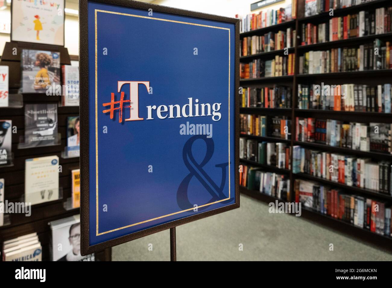 Barnes & Noble Buchhändler Buch Anzeige, NYC, USA Stockfoto
