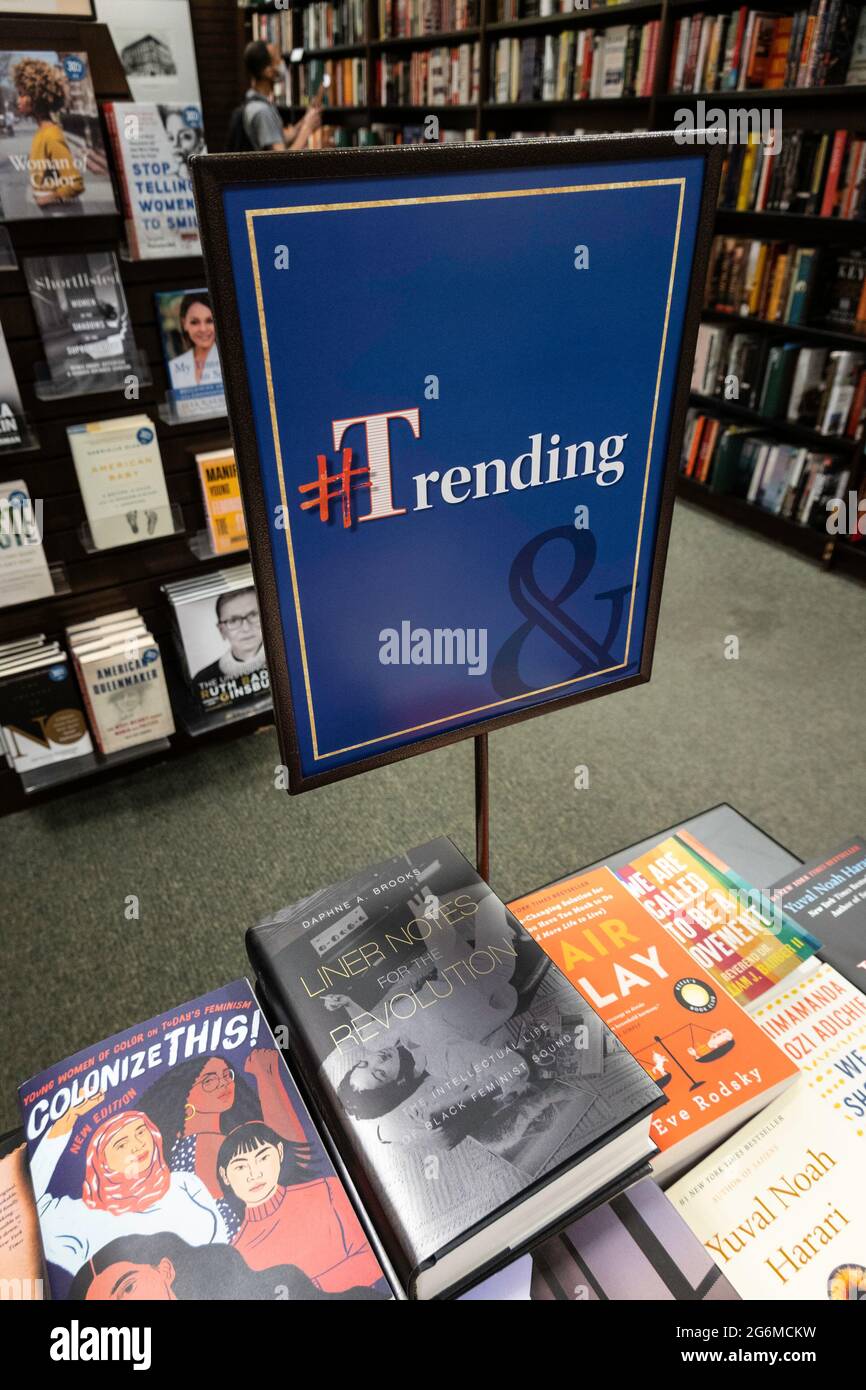 Barnes & Noble Buchhändler Buch Anzeige, NYC, USA Stockfoto