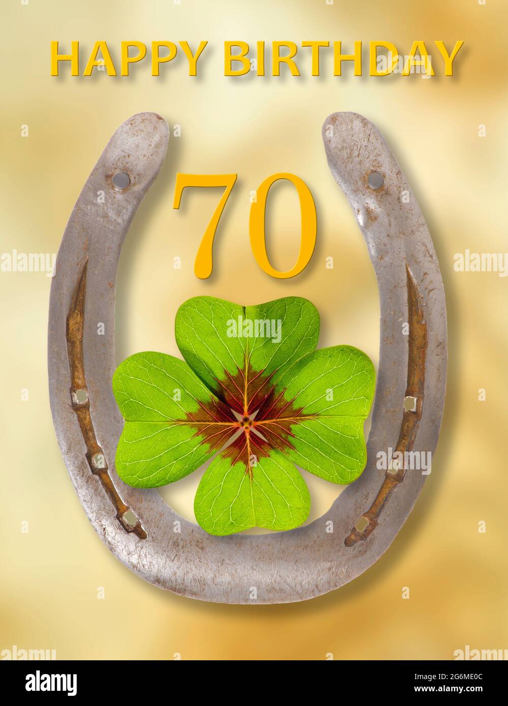 Herzlichen Glückwunsch zum 70. Geburtstag Stockfoto