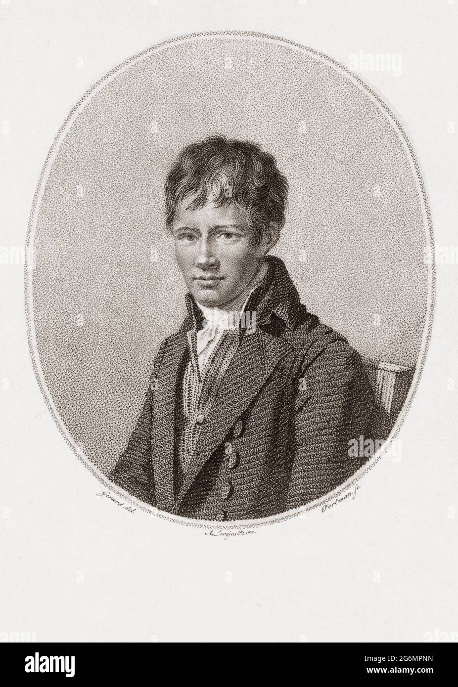 Friedrich Wilhelm Heinrich Alexander von Humboldt, 1769 – 1859. Preußischer Universalgelehrter, Geograph, Naturforscher, Entdecker und Verfechter der romantischen Philosophie und Wissenschaft. Stockfoto