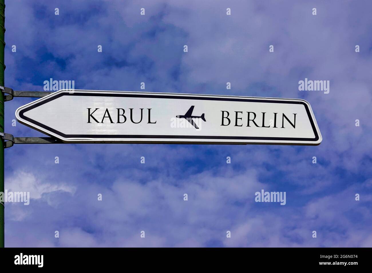 Abschiebeflug von Berlin nach Kabul, Afghanistan Stockfoto