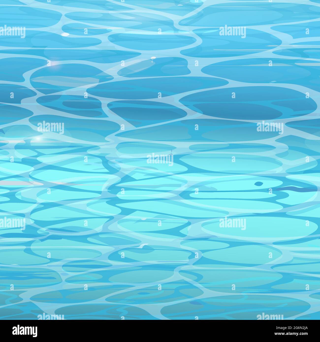 Hintergrund der Wasseroberfläche im Pool. Vektor-Illustration von blauem sauberem Wasser in flachem Stil. Stock Vektor