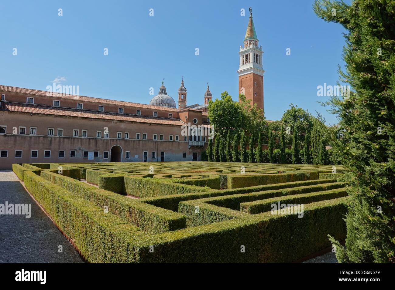 Venedig, San Giorgio Maggiore, Labirinto Borges // Venedig, San Giorgio Maggiore, Labirinto Borges Stockfoto