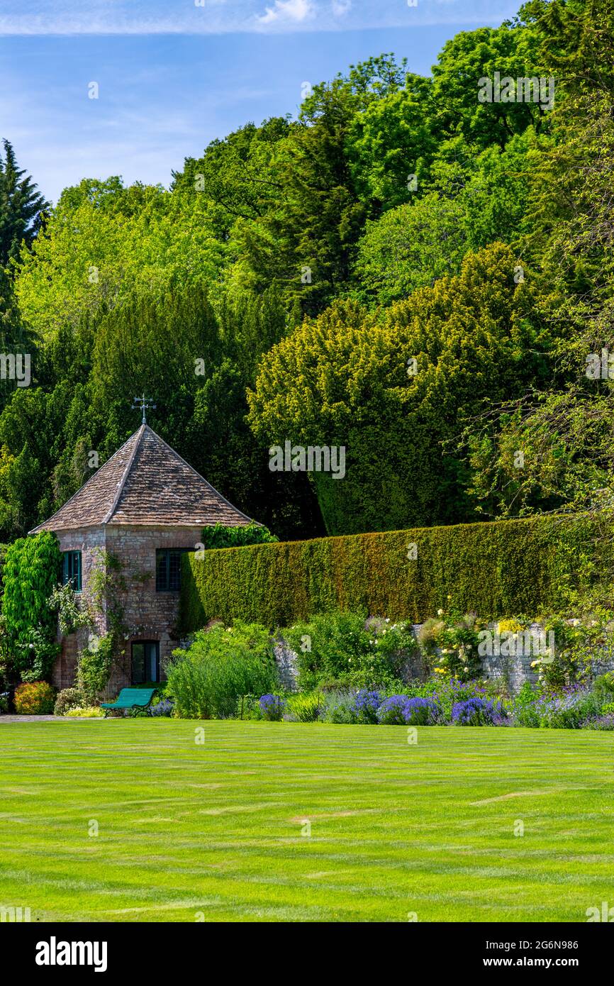 Eine farbenfrohe Grenze in Milton Lodge Gardens, bei Wells, Somerset, England Stockfoto