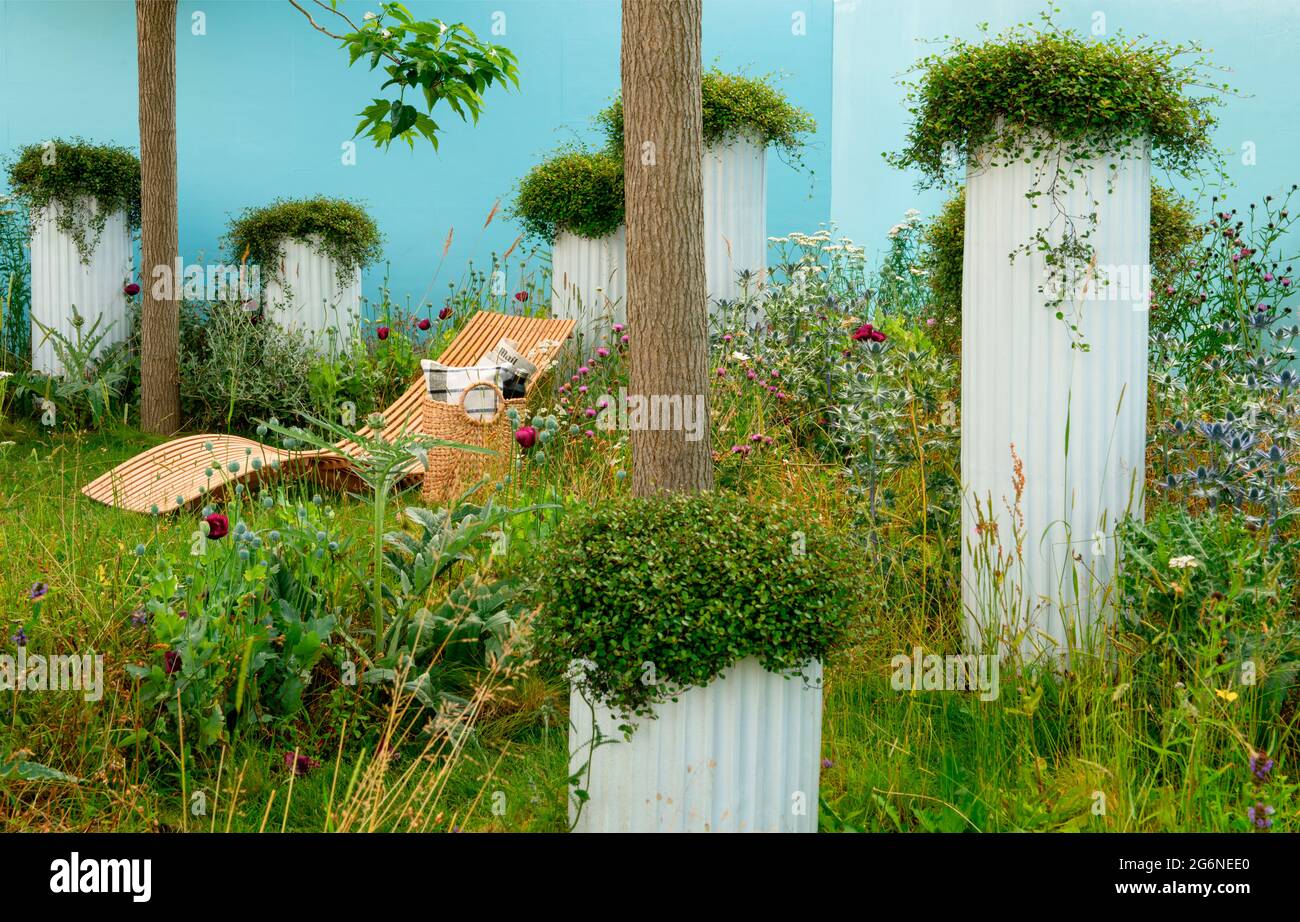 Laborio S. Rocco - Garten der Einsamkeit ein Lifestyle-Garten beim Hampton Court Palace Garden Festival, Surrey, Großbritannien Stockfoto