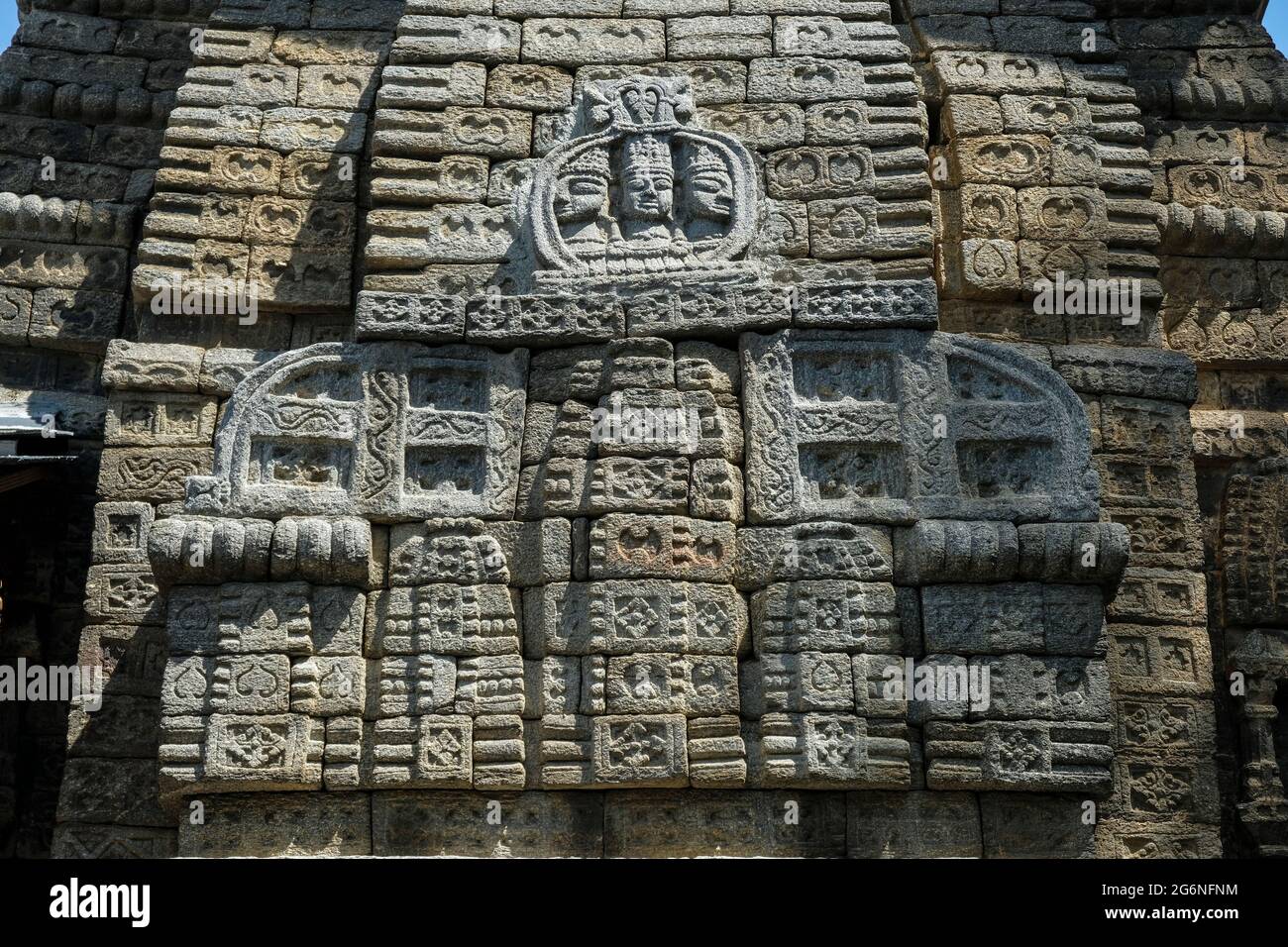 Detail des RAM-Tempels in Vashisht, Himachal Pradesh, Indien. Stockfoto