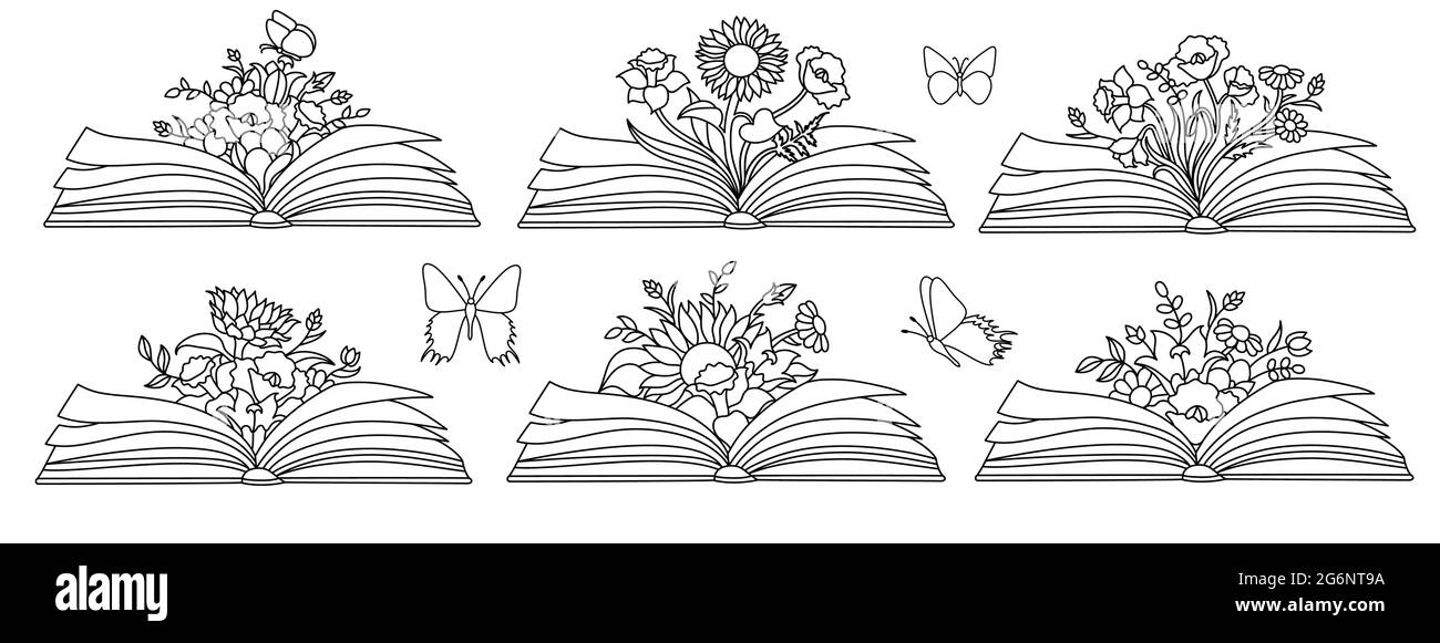 Wildblume in einem handgezeichneten Linie Art-Stil. Stock Vektor