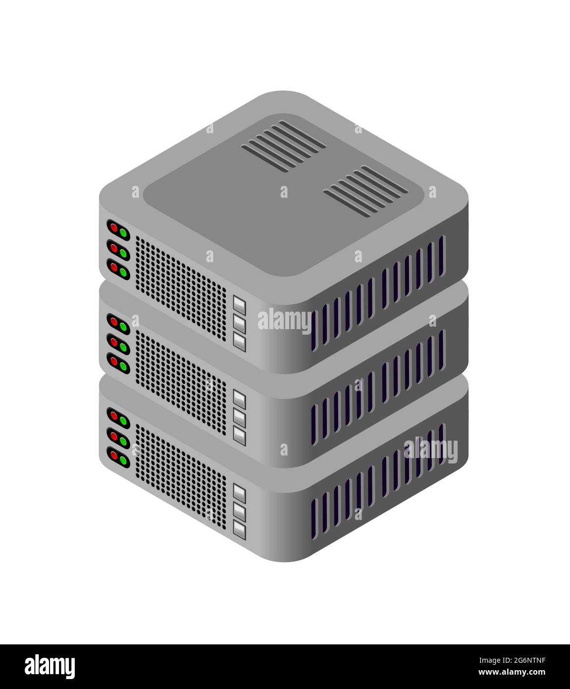 Netzwerktechnologie für Verbindungsdaten mit einem Server Stock Vektor