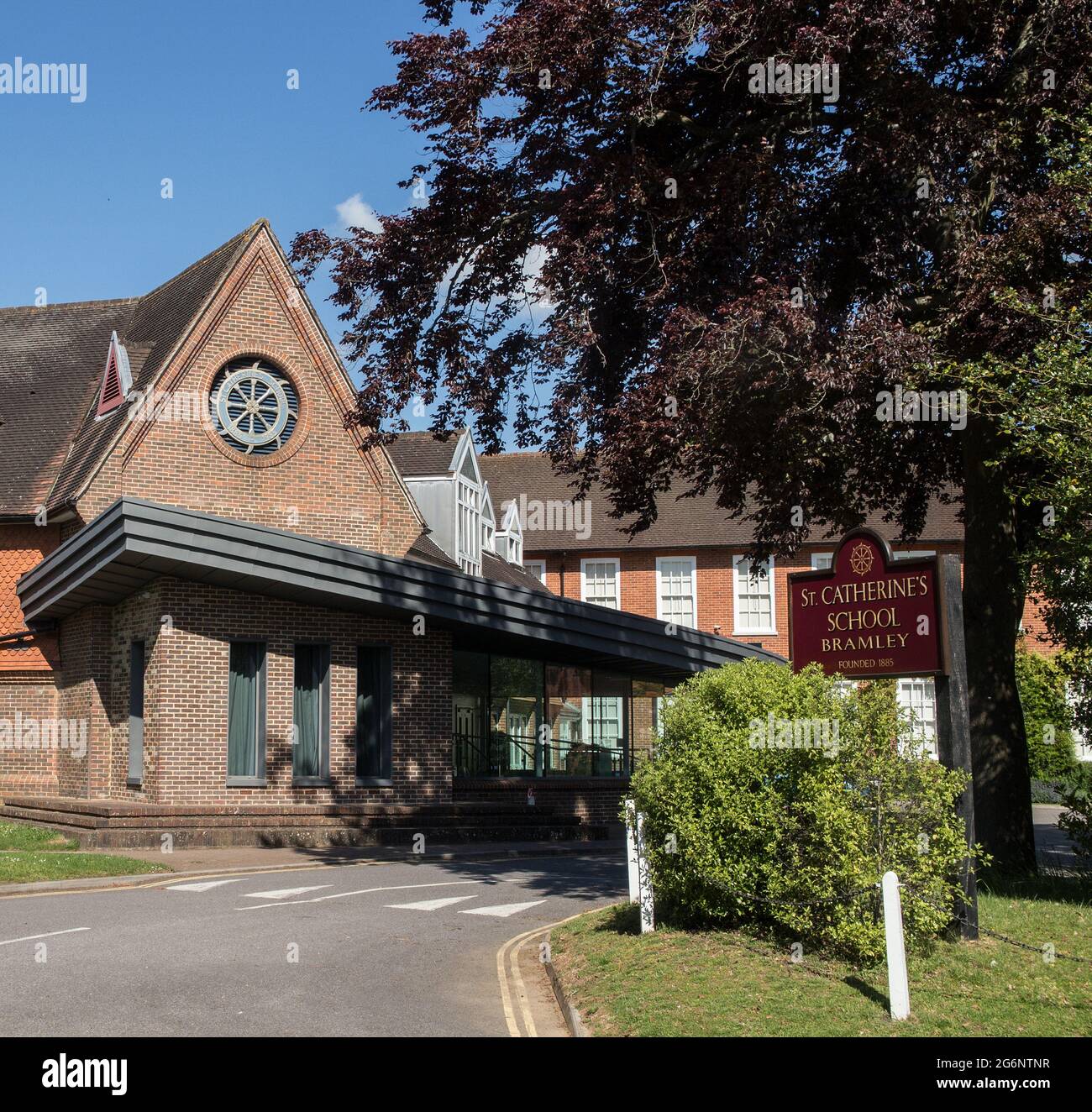 Eintritt zur St. Catheriine's School, Bramley, Surrey Stockfoto