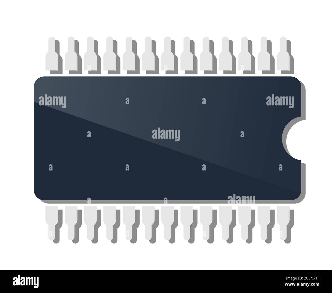 Single-Chip-Gerät der Technologie elektronische Mikrochip Mikroschaltung Stock Vektor