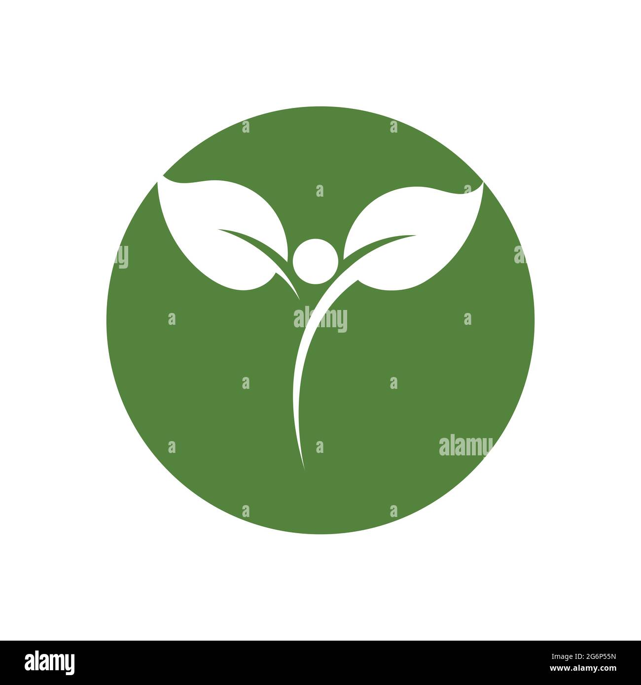 Moderne Menschen Blatt Logo Vektor Illustration Design Vorlage Stock Vektor