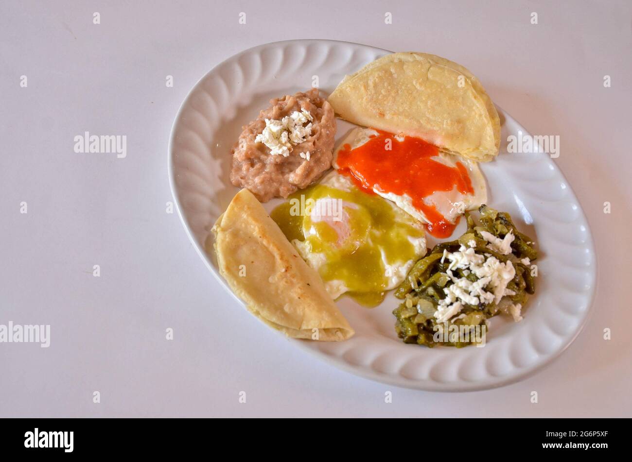 Hintergrund Komplettes Frühstück Mexican Food Stockfoto