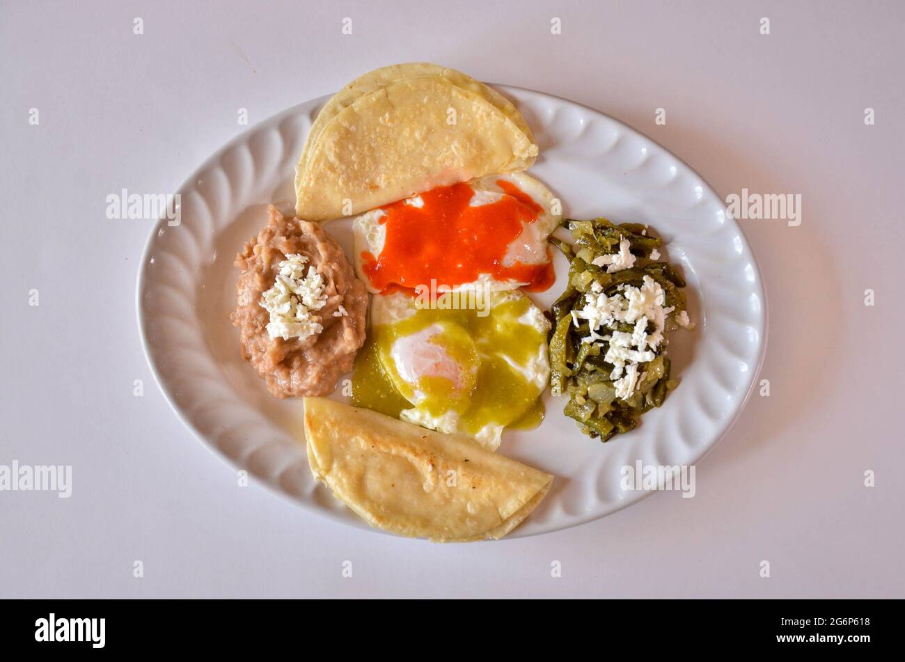 Hintergrund Komplettes Frühstück Mexican Food Stockfoto