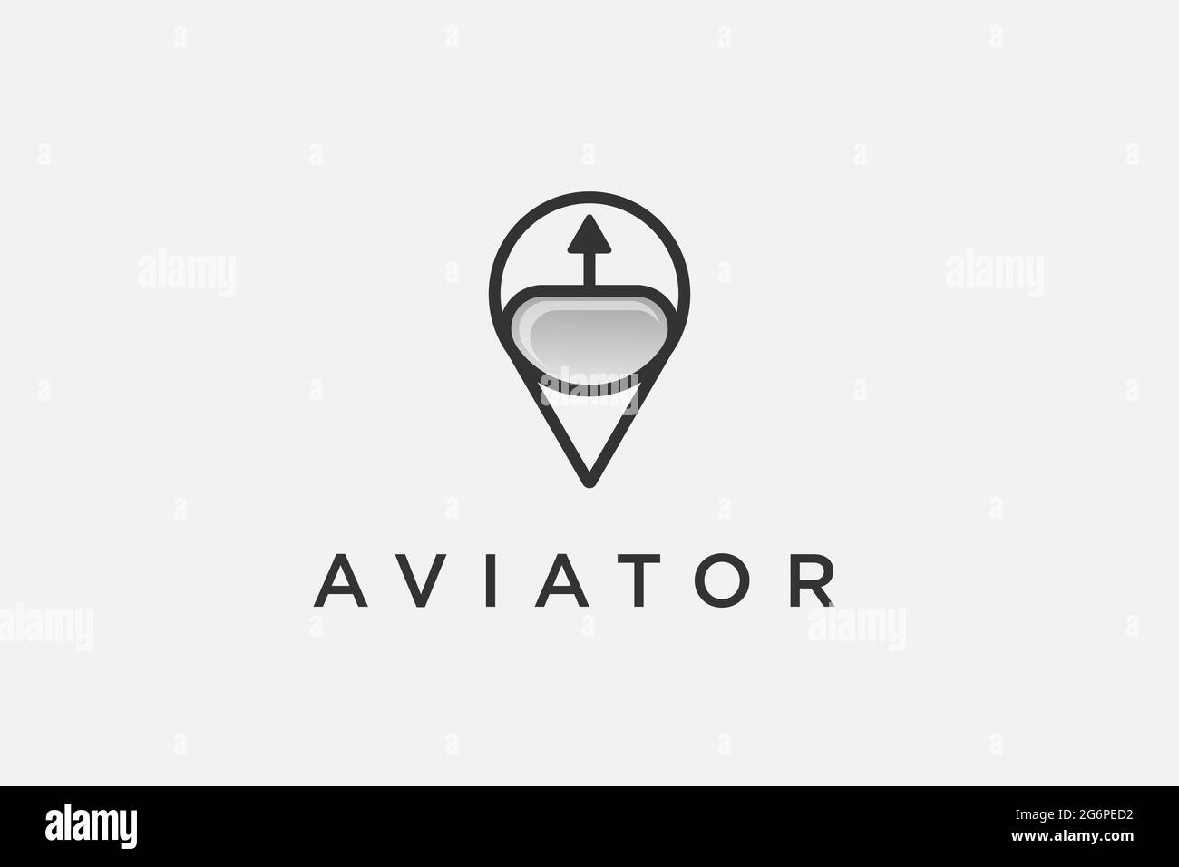 aviator Logo Design. Aviation Training Center. club. Spiel. Anwendung. Sport.Pilot Helm Symbol für Aviator Logo Design Vorlage Illustration Stock Vektor