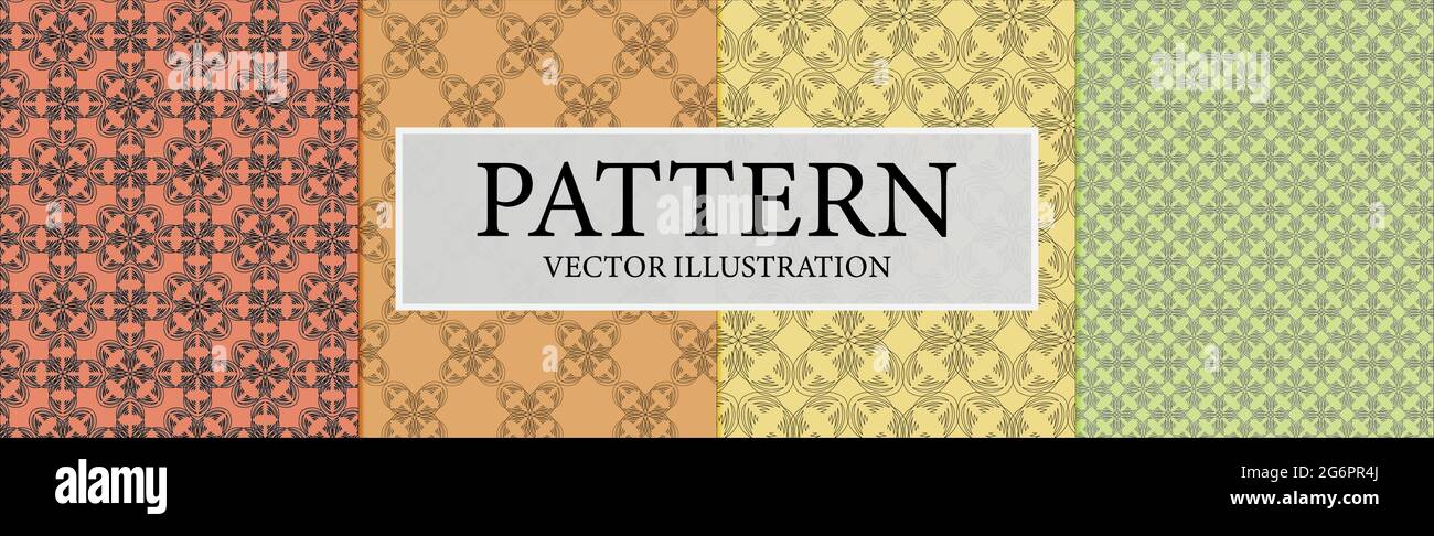 Montage von nahtlosen Mustern, abstrakten Formen - Vektor-Illustration Stock Vektor