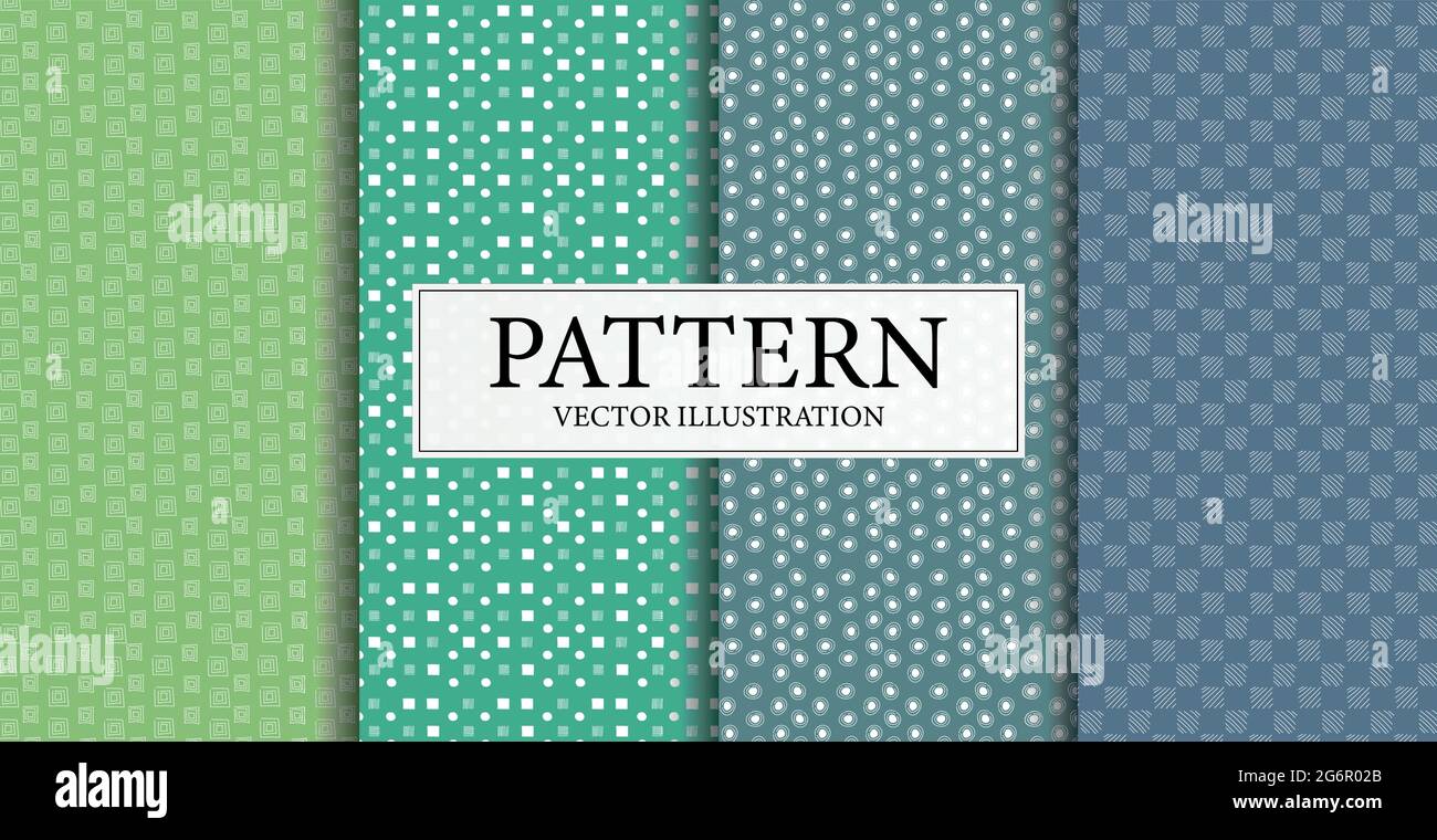 Montage von nahtlosen Mustern, abstrakten Formen - Vektor-Illustration Stock Vektor