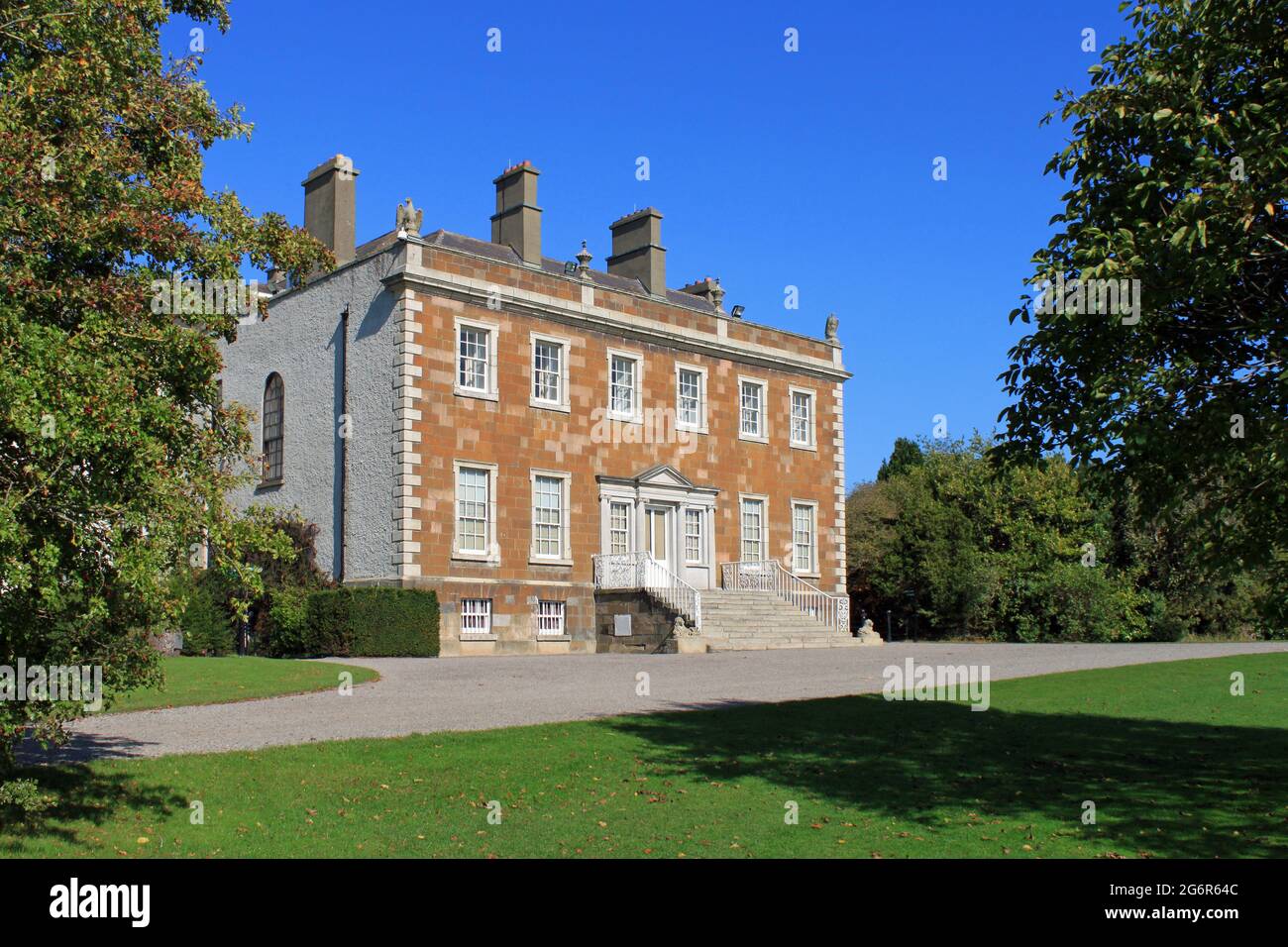 Das historische Newbridge House und die Gärten von North County Dublin. Stockfoto