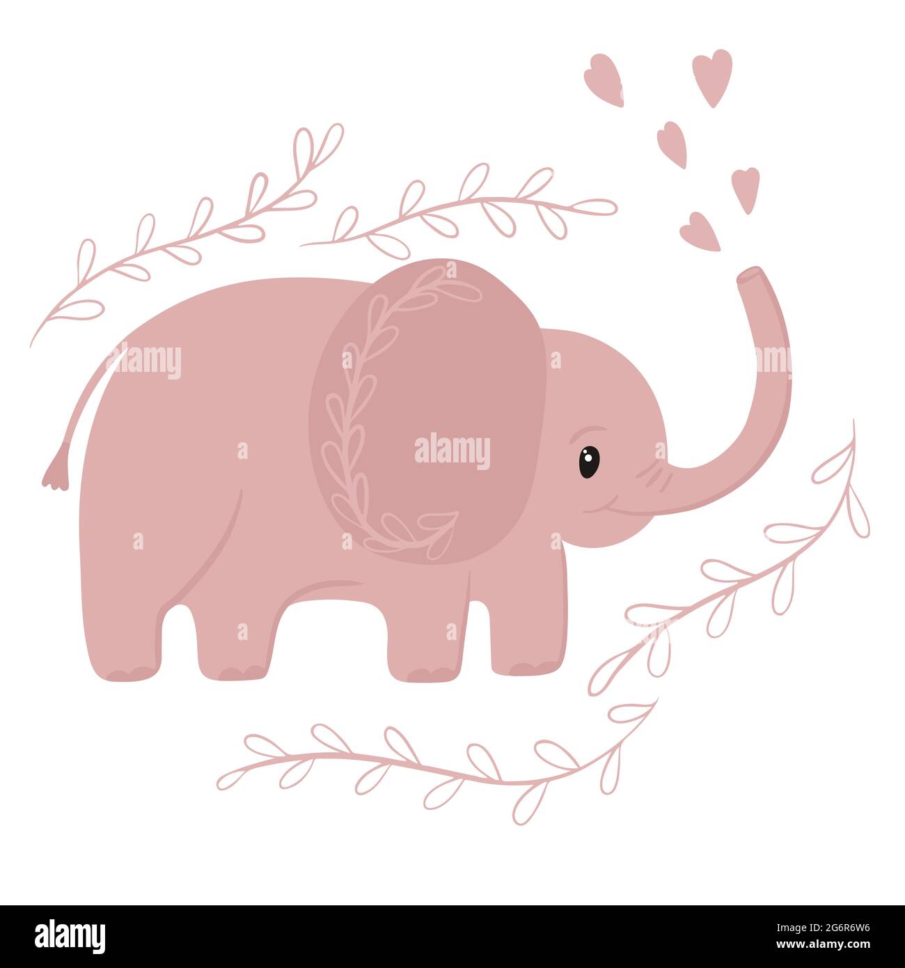 Rosa Elefant Stock Vektorgrafiken Kaufen Alamy