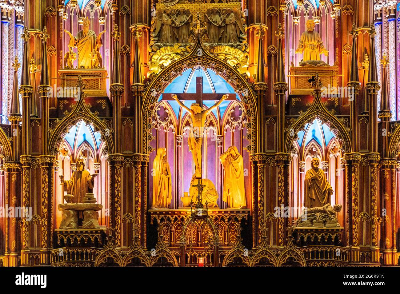 Notre-Dame de Montreal Basilica, Montreal, Kanada Stockfoto