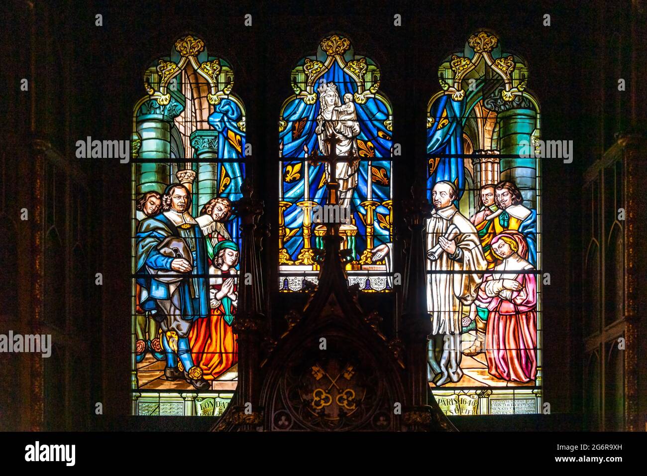 Notre-Dame de Montreal Basilica, Montreal, Kanada Stockfoto