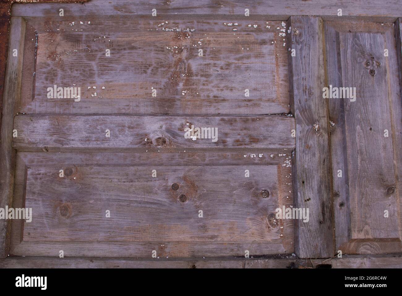 Hintergrundstruktur von alten Holztüren. Horizontal. Stockfoto
