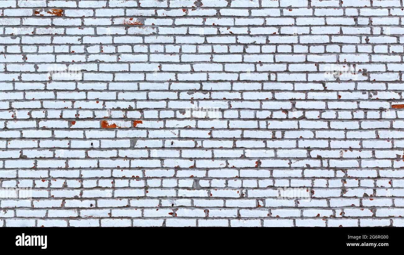Weiß gemalte Backstein Hintergrundstruktur mit Platz für Text Stockfoto