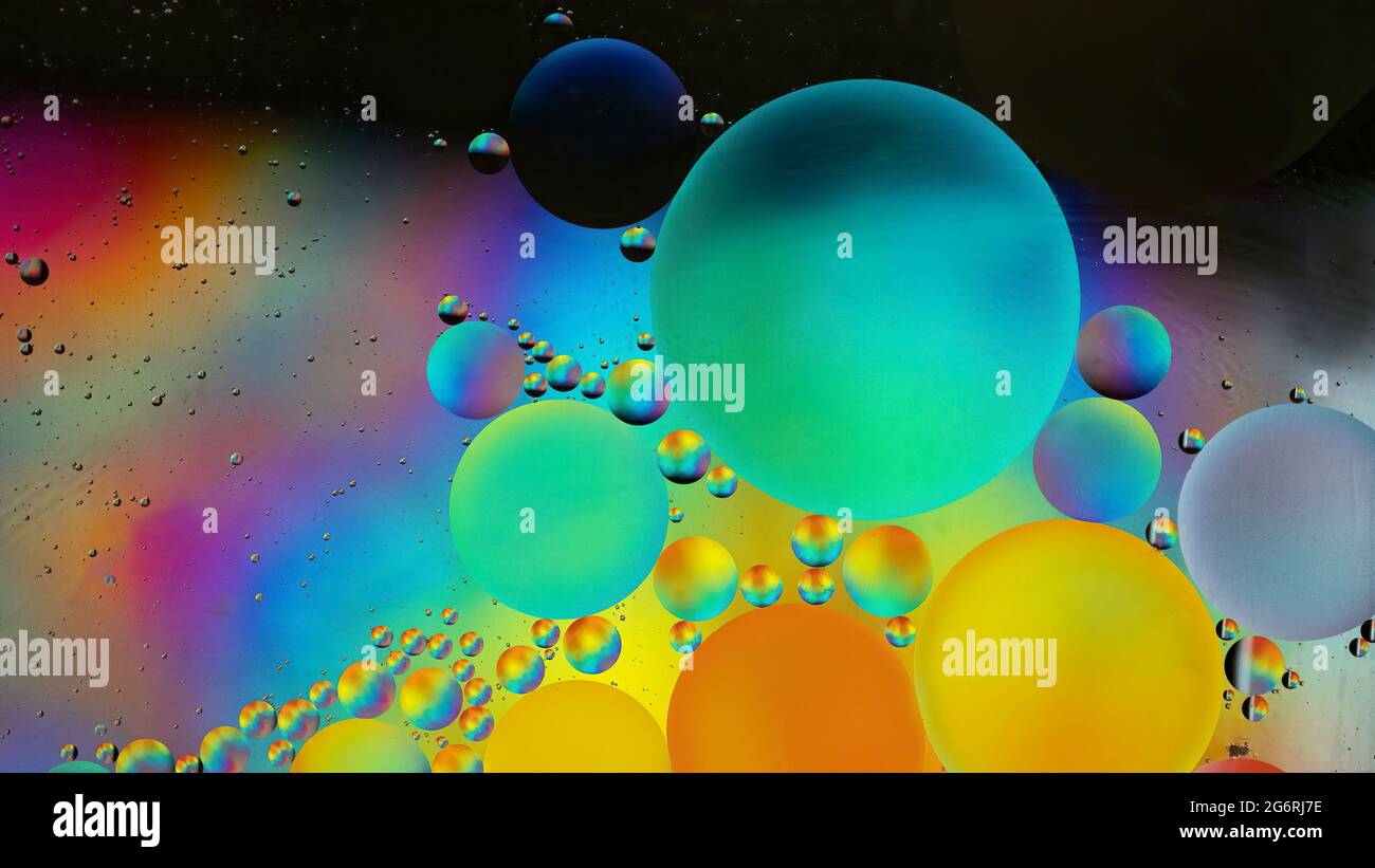 Abstarct farbige runde Formen bilden einen bunten Hintergrund Stockfoto