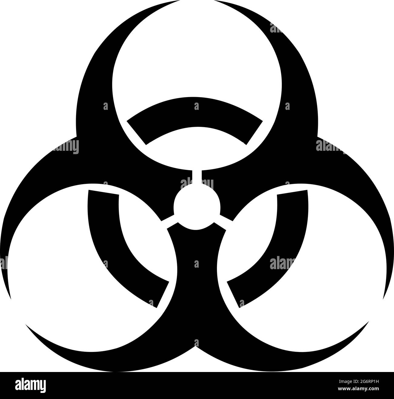 Vektordarstellung des Symbols oder Symbols für biologische Gefahren Stock Vektor