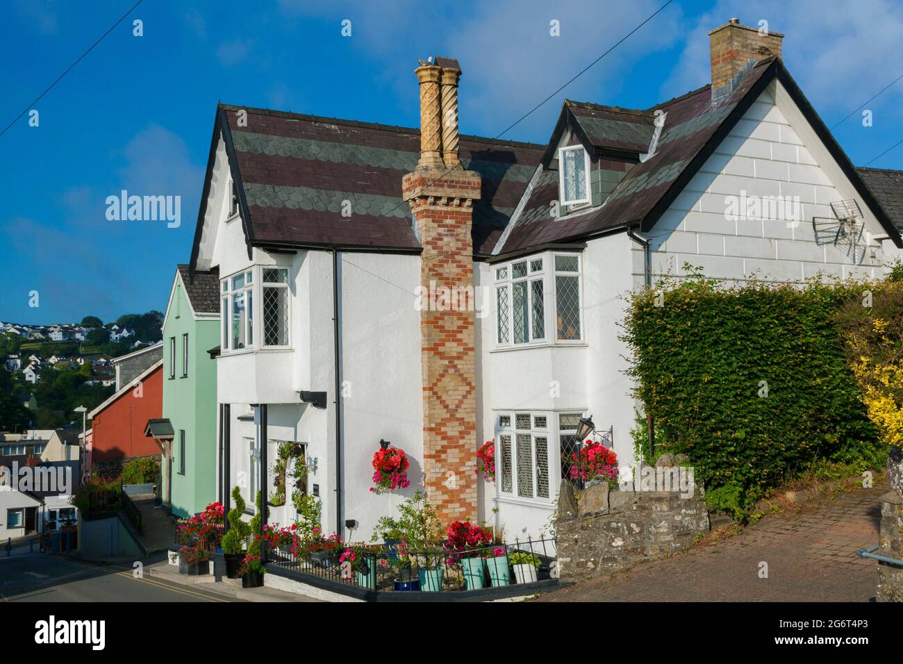Saundersfoot Village, Pembrokeshire, Wales, Großbritannien Stockfoto