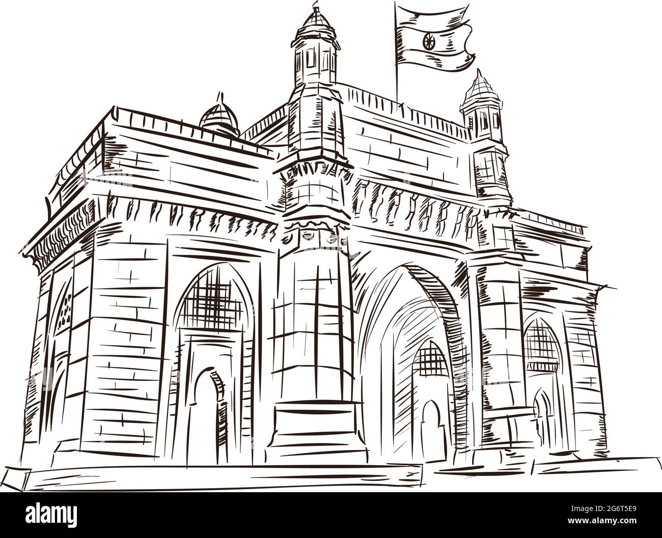 Gateway of india – Skizzenstil Stock Vektor