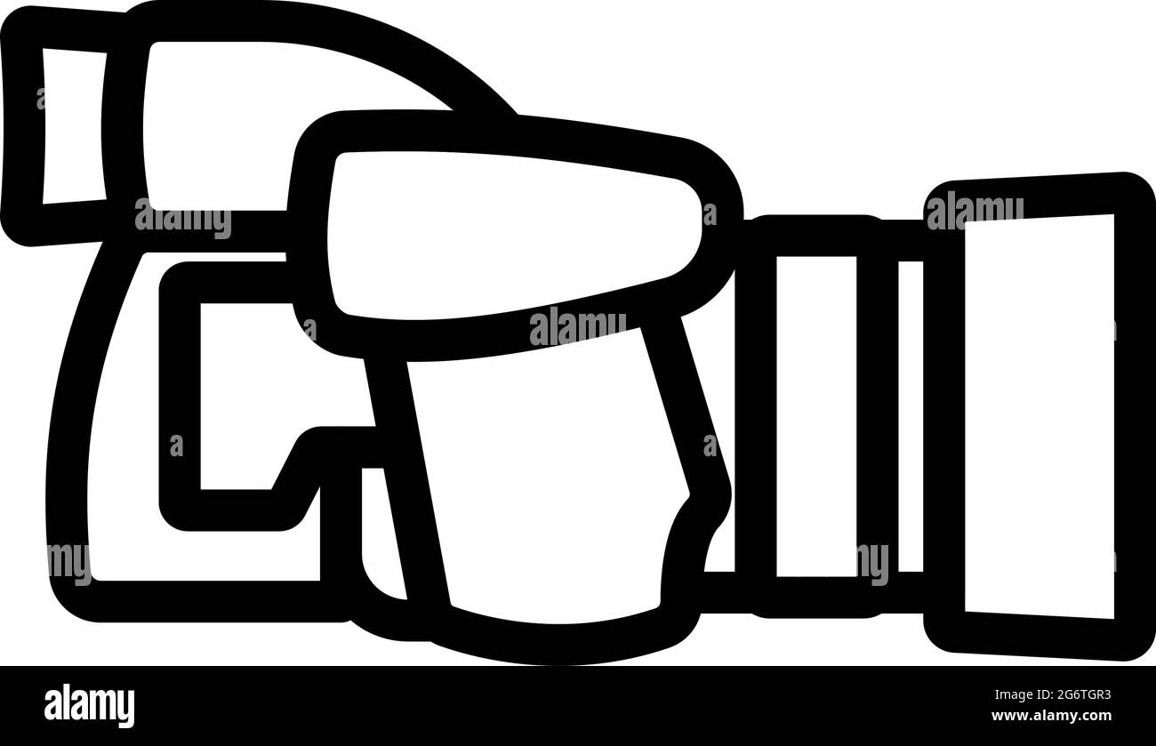 Symbol Der Premium-Fotokamera. Auffälliges Design mit bearbeitbarer Konturbreite. Vektorgrafik. Stock Vektor