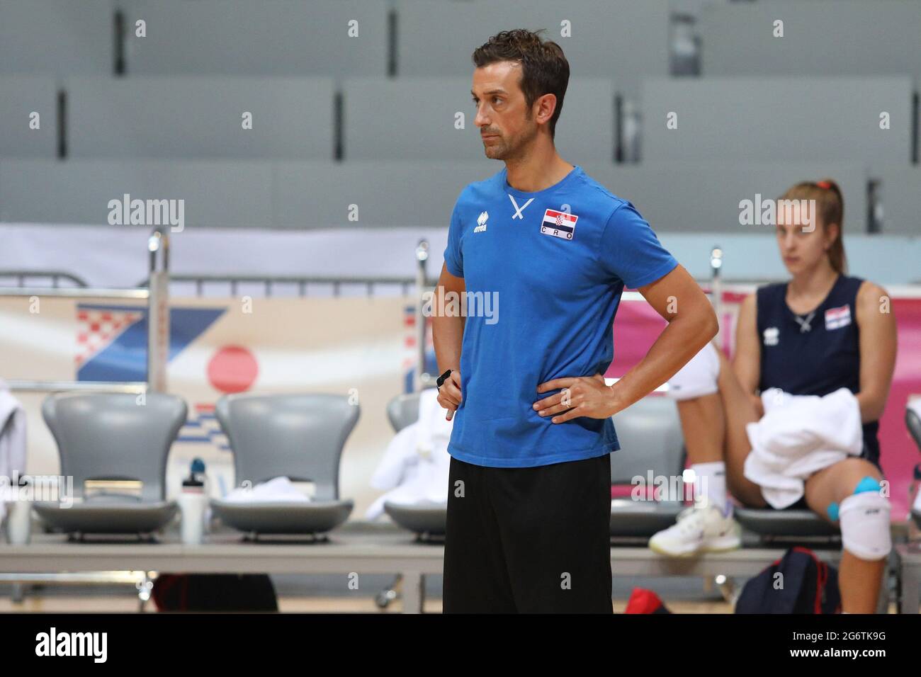 Zadar, Kroatien . November 2020. Daniele Santarelli (Cheftrainer Kroatien) während des freundlichen Volleyballspiels zwischen Kroatien und Argentinien - Kresimir Cosic Hall in Zadar, Kroatien Credit: SPP Sport Press Photo. /Alamy Live News Stockfoto