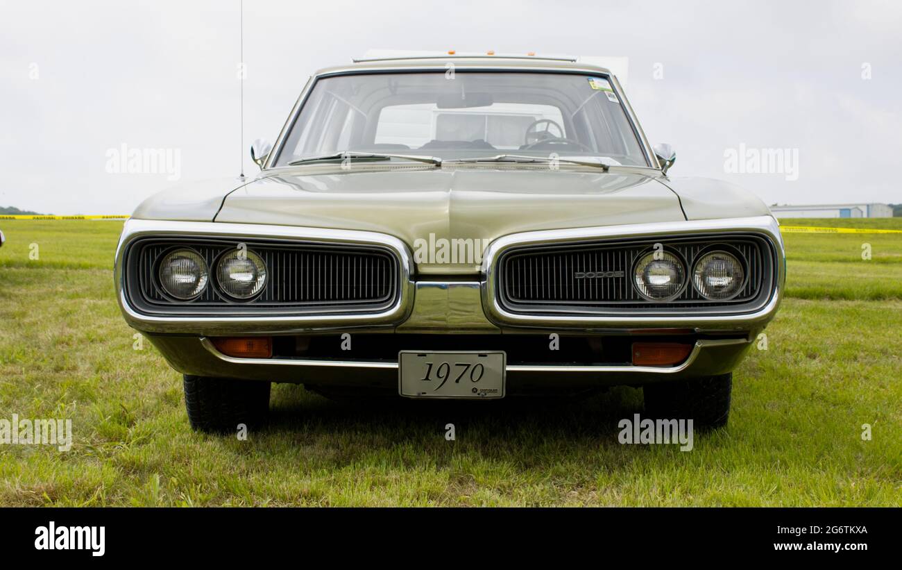 Die Vorderseite eines 1970 Dodge Coronet Stockfoto