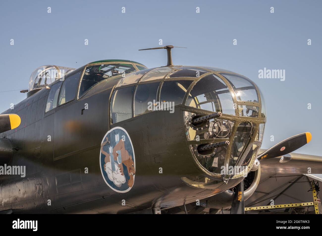 Reading, Pennsylvania, USA-June 6, 2021: Boeing B-17 Flying Fortress ist ein viermotoriger schwerer Bomber, der in den 1930er Jahren für die US-Armee entwickelt wurde Stockfoto