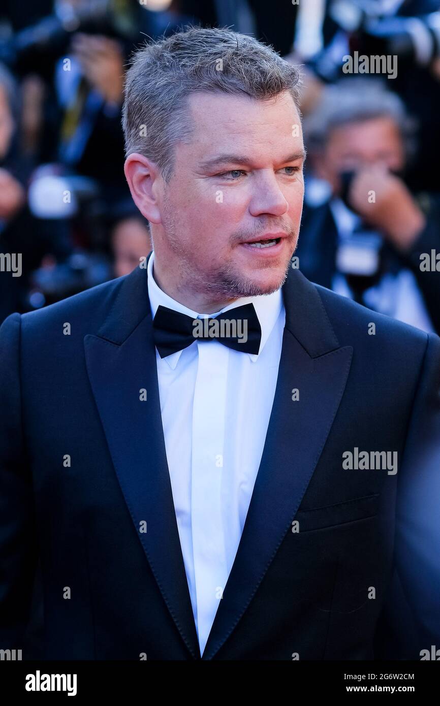 Palais des Festivals, Cannes, Frankreich. Juli 2021. Matt Damon hat auf dem Roten Teppich für Stillwater Platz gemacht. Bild nach Kredit: Julie Edwards/Alamy Live News Stockfoto
