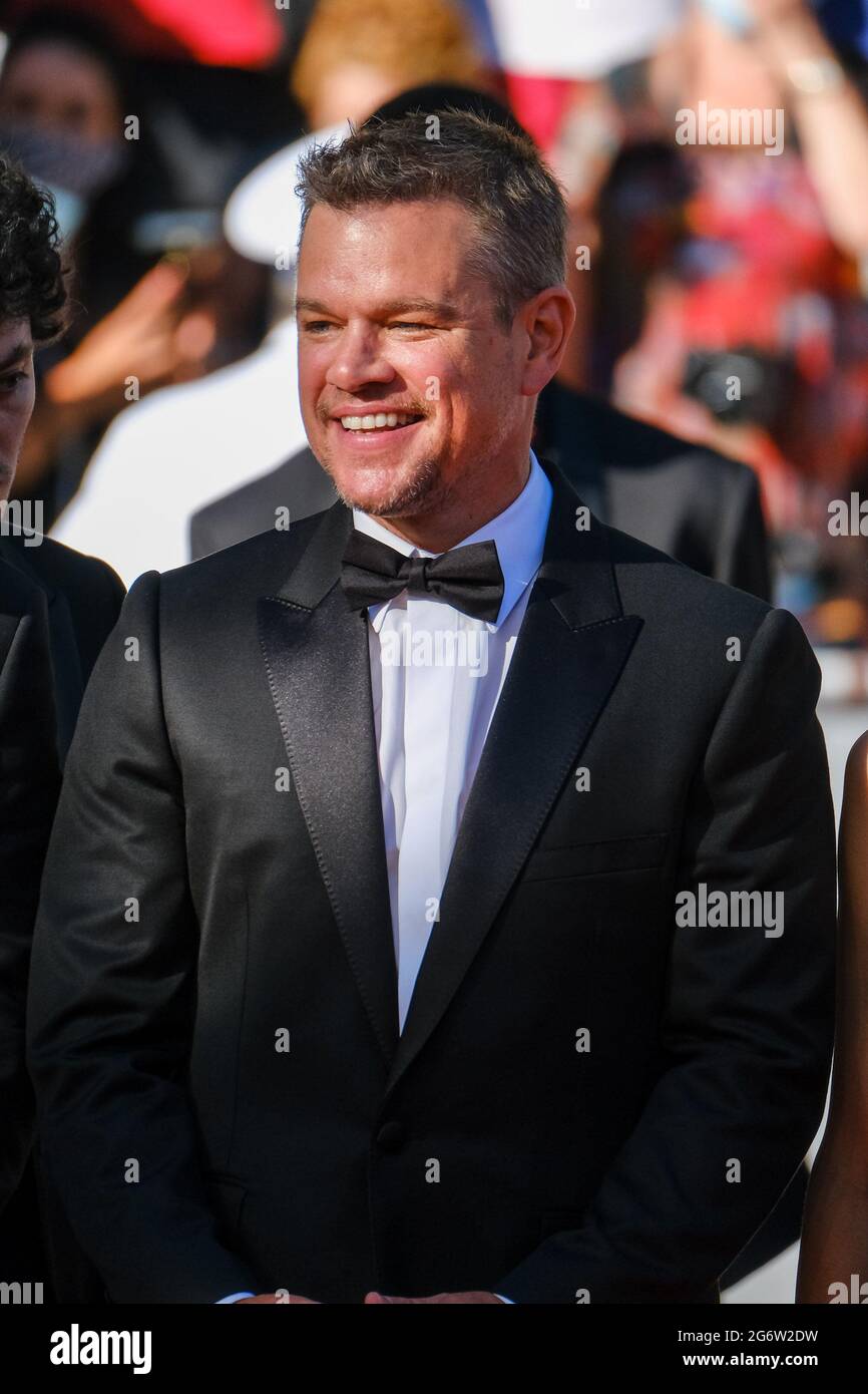 Palais des Festivals, Cannes, Frankreich. Juli 2021. Matt Damon hat auf dem Roten Teppich für Stillwater Platz gemacht. Bild nach Kredit: Julie Edwards/Alamy Live News Stockfoto