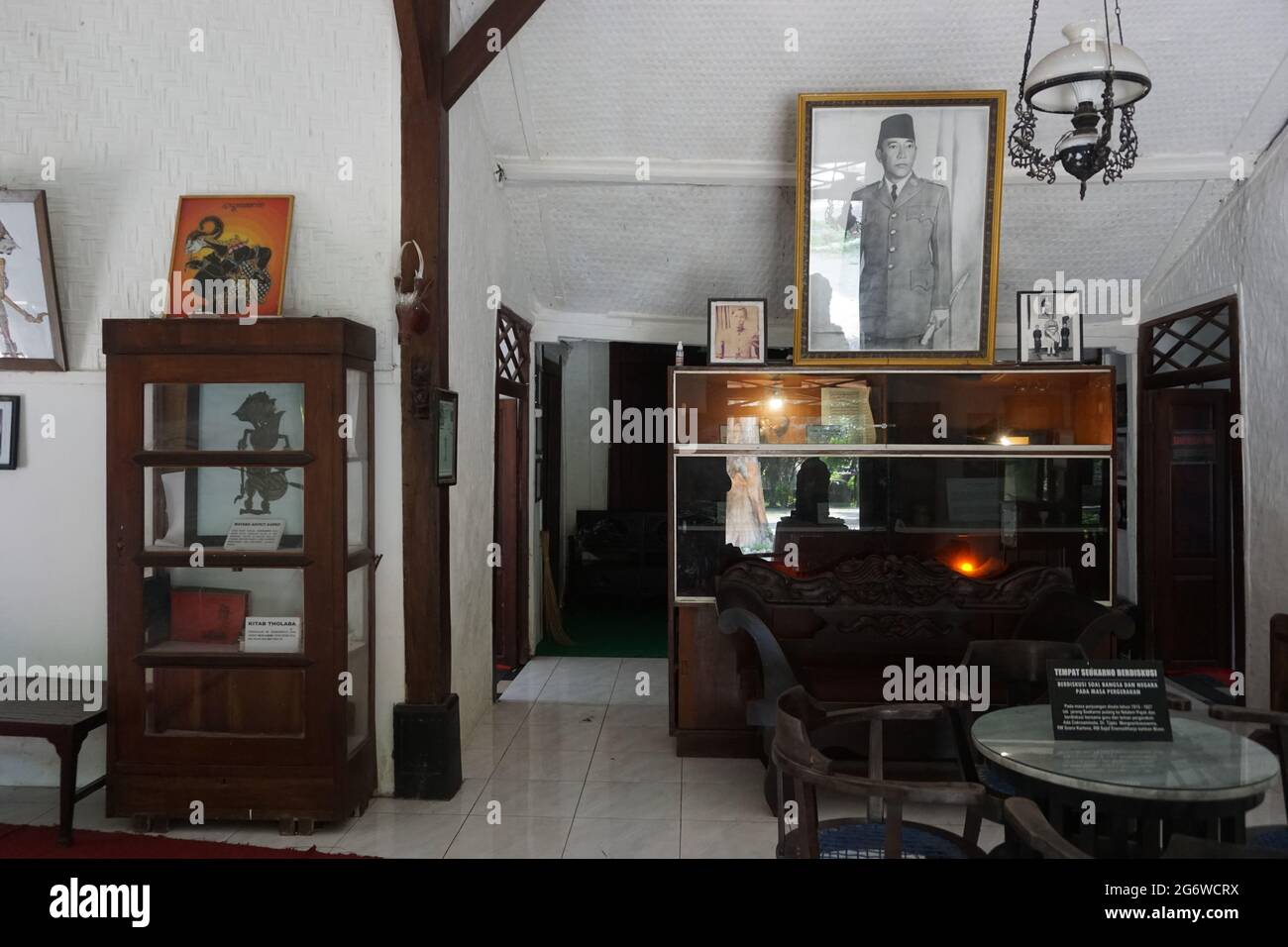 Das Gebäude in Persada Sukarno (Situs Ndalem Pojok, Ort, an dem Bung Karno seinen Namen von Koesna Sosrodihardjo in seokarno änderte) in Kediri Stockfoto