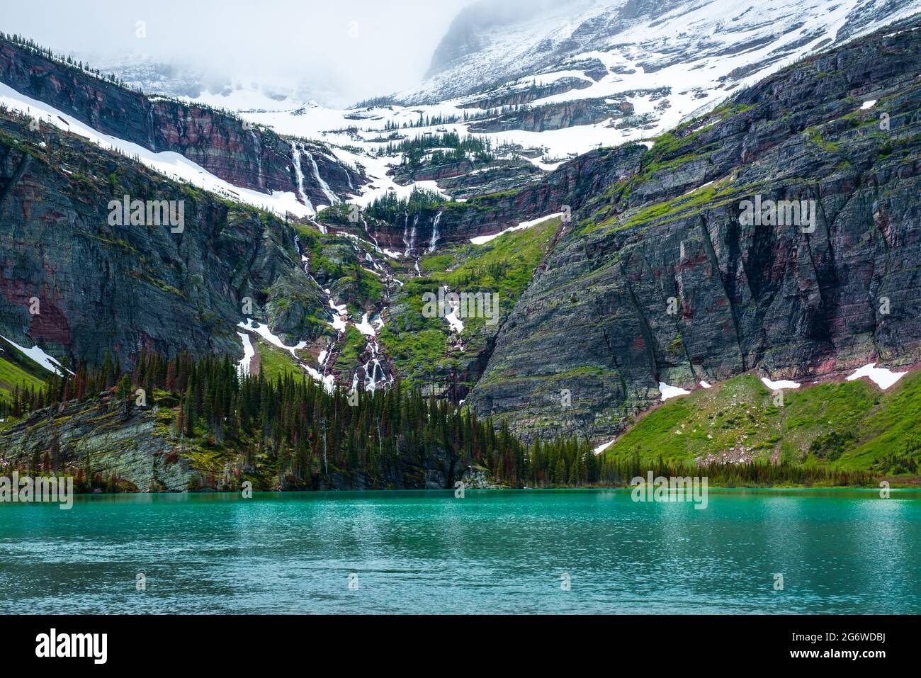 Grinnell Lake im Glacier Nationalpark Stockfoto
