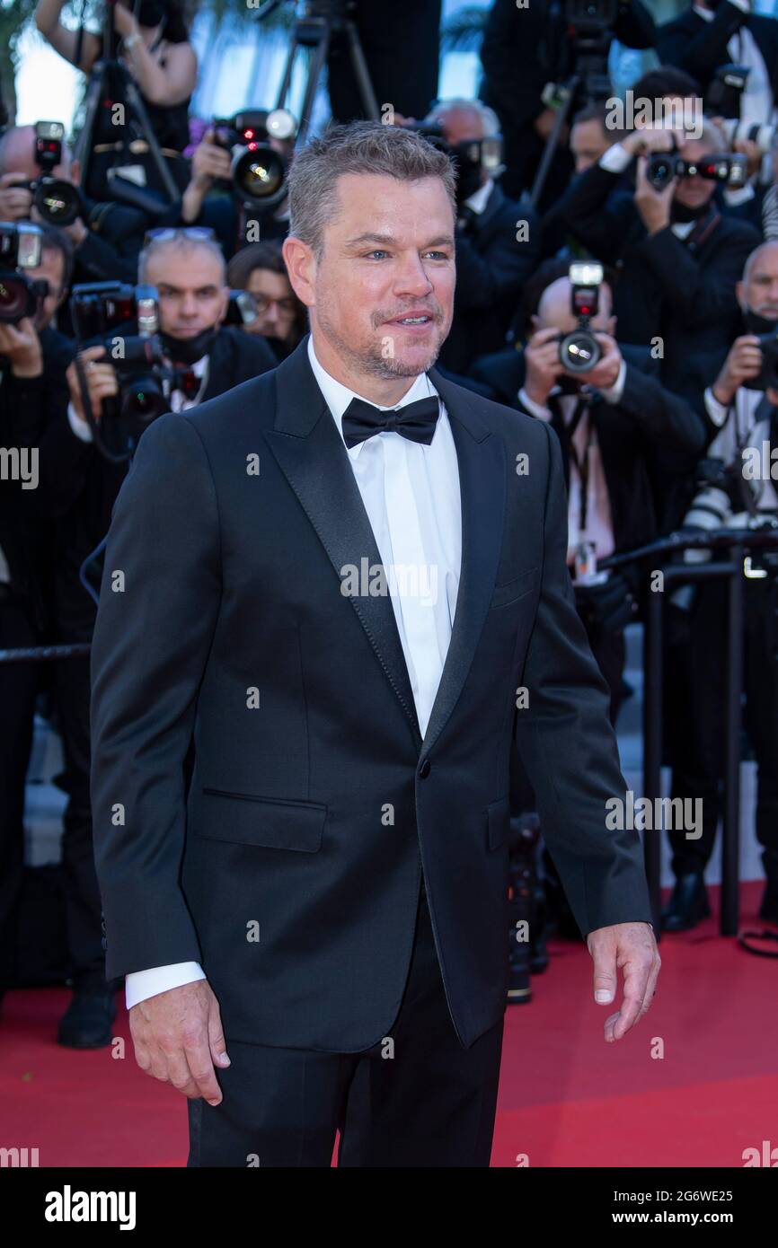 Matt Damon nimmt an der Filmvorführung „Stillwater“ während der 74. Jährlichen Filmfestspiele von Cannes am 08. Juli 2021 in Cannes, Frankreich, Teil. Sbastien Courdji/imageSPACE Credit: Imagespace/Alamy Live News Stockfoto