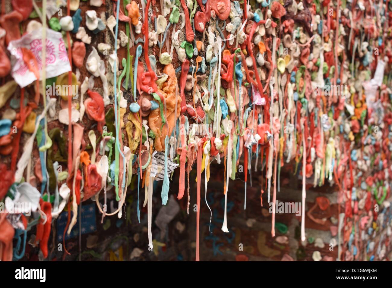 Gum Wall, Post Alley in Pike Place Market, Seattle Stockfoto